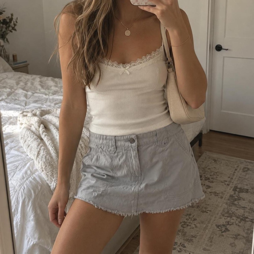 y2k mini skirt  tan vintage mini skirt